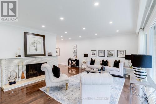 26 Flaremore Crescent, Toronto, ON - Indoor Photo Showing Living Room With Fireplace