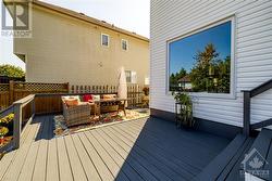 Freshly painted huge back deck. - 