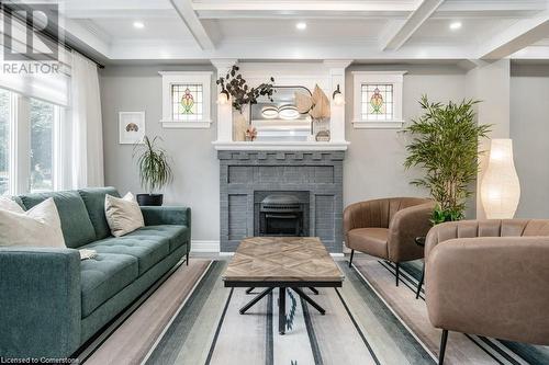 88 Graham Avenue S, Hamilton, ON - Indoor Photo Showing Living Room With Fireplace