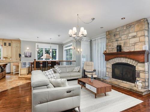 Salon - 3380 Rue De Bavière, Longueuil (Le Vieux-Longueuil), QC - Indoor Photo Showing Living Room With Fireplace