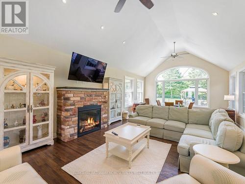 373 Creek View Road, Kawartha Lakes, ON - Indoor Photo Showing Living Room With Fireplace