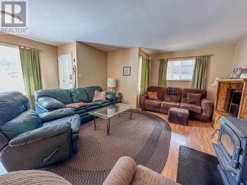 125 Missezula Lake Road, Princeton, BC - Indoor Photo Showing Living Room With Fireplace