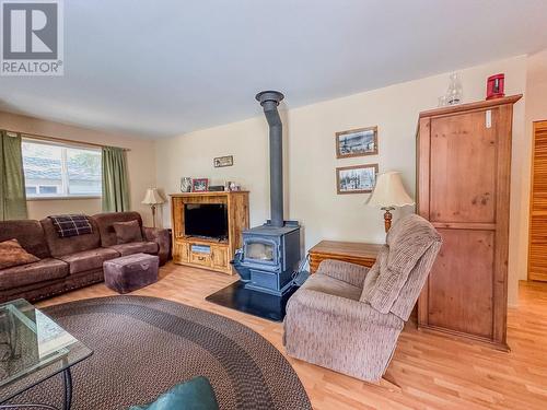 125 Missezula Lake Road, Princeton, BC - Indoor Photo Showing Living Room With Fireplace