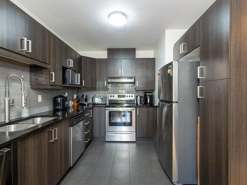 Kitchen - 211-8960 Boul. St-Michel, Montréal (Villeray/Saint-Michel/Parc-Extension), QC - Indoor Photo Showing Kitchen With Double Sink With Upgraded Kitchen