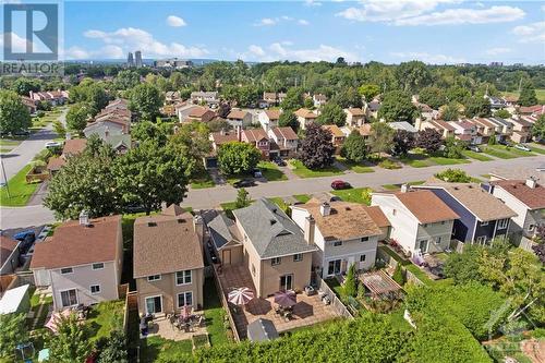 Backyard drone view - notice the garage access from the backyard. - 17 Sovereign Avenue, Ottawa, ON - Outdoor With View