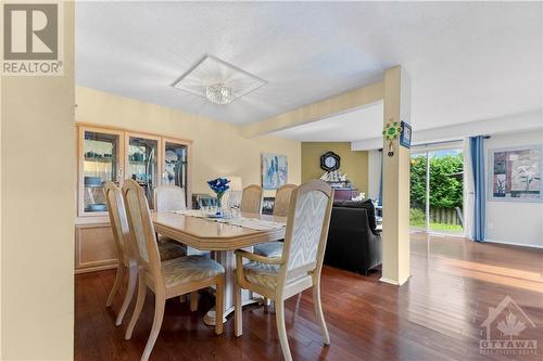 Open-concept dining/living room with gorgeous hardwood floors. - 17 Sovereign Avenue, Ottawa, ON - Indoor Photo Showing Dining Room