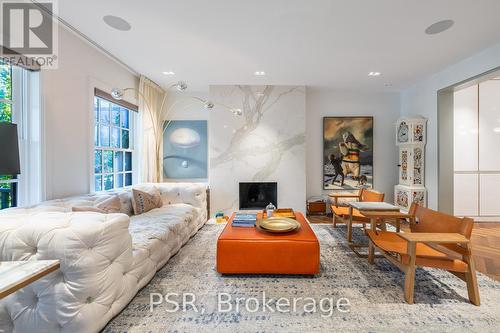 18 Chicora Avenue, Toronto, ON - Indoor Photo Showing Living Room With Fireplace