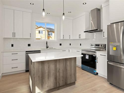 3362 Esker Lane, Duncan, BC - Indoor Photo Showing Kitchen With Stainless Steel Kitchen With Upgraded Kitchen