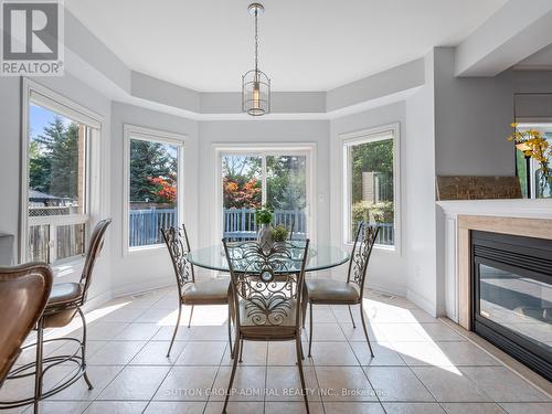 129 Sonoma Boulevard, Vaughan, ON - Indoor Photo Showing Dining Room With Fireplace