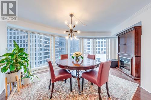 910 - 33 University Avenue, Toronto, ON - Indoor Photo Showing Dining Room With Fireplace