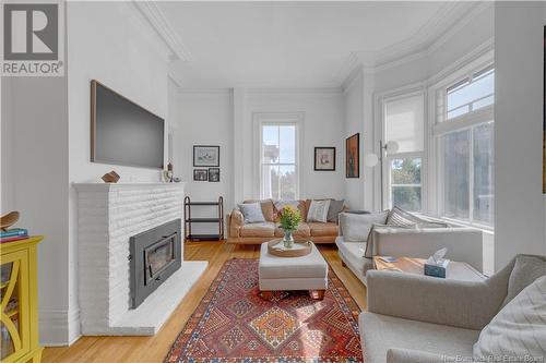 286 Douglas Avenue, Saint John, NB - Indoor Photo Showing Living Room With Fireplace