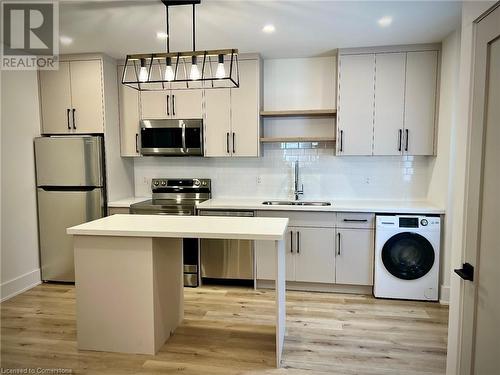 Main Floor Kitchen - 184 Burris Street, Hamilton, ON - Indoor Photo Showing Kitchen With Double Sink