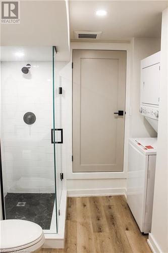 Basement Bath and Laundry - 184 Burris Street, Hamilton, ON - Indoor Photo Showing Laundry Room