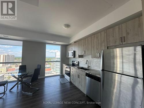 1510 - 60 Charles Street W, Kitchener, ON - Indoor Photo Showing Kitchen With Stainless Steel Kitchen With Double Sink