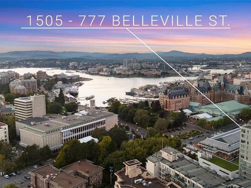 1505-777 Belleville St, Victoria, BC - Outdoor With Body Of Water With View