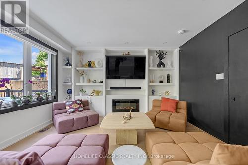 858 Danforth Rd, Toronto, ON - Indoor Photo Showing Living Room With Fireplace