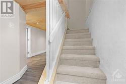 New carpeting on stairs to basement - 