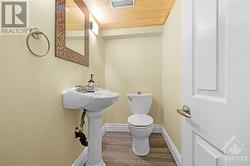 Convenient basement powder room - 