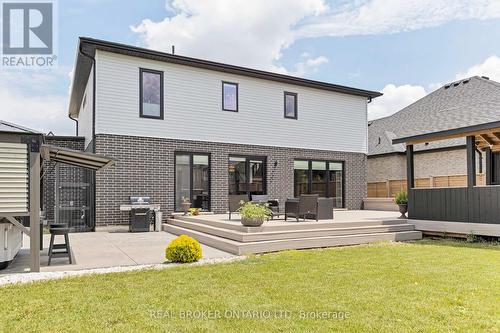 Composite Decking and Stamped Concrete Pad - 3495 Grand Oak Cross, London, ON - Outdoor With Deck Patio Veranda With Exterior