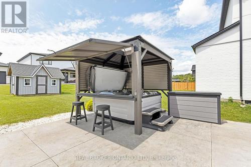 Hot Tub Gazebo and Stamped Concrete Pad - 3495 Grand Oak Cross, London, ON - Outdoor With Exterior