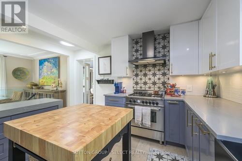 Bertazzoni gas range - 824 Clearview Avenue, London, ON - Indoor Photo Showing Kitchen With Upgraded Kitchen