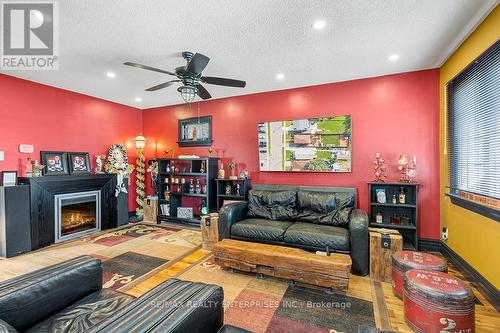 14 Royce Avenue, Brampton, ON - Indoor Photo Showing Living Room With Fireplace