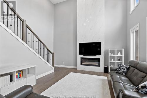 202 Spring Street, Belle River, ON - Indoor Photo Showing Living Room With Fireplace