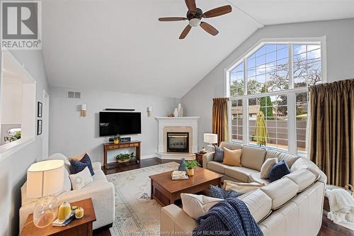 1577 St. Gabriel Crescent, Windsor, ON - Indoor Photo Showing Living Room With Fireplace