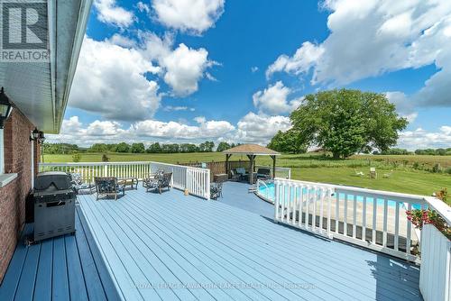 40 Station Road, Kawartha Lakes (Manilla), ON - Outdoor With Above Ground Pool With Deck Patio Veranda