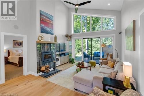 19 Walker Way, Sauble Beach, ON - Indoor Photo Showing Living Room With Fireplace