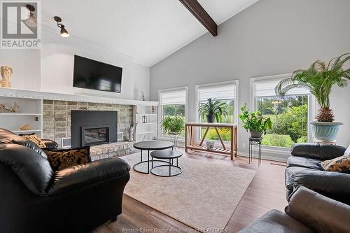 7380 Disputed Road, Lasalle, ON - Indoor Photo Showing Living Room With Fireplace