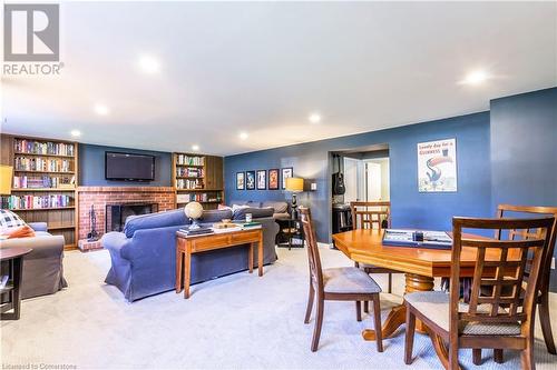 Basement recreation room - 1026 St Matthews Avenue, Burlington, ON - Indoor With Fireplace