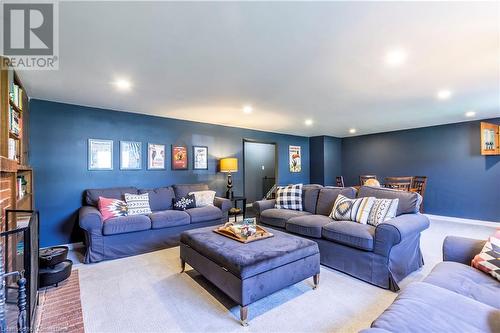 Basement recreation room - 1026 St Matthews Avenue, Burlington, ON - Indoor Photo Showing Living Room