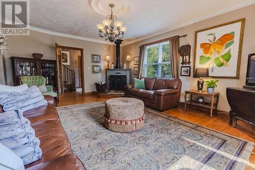 1258 Sodom Road, Hamilton, ON - Indoor Photo Showing Living Room With Fireplace