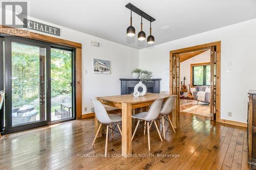 136 Hamlet Road, Blue Mountains, ON - Indoor Photo Showing Dining Room With Fireplace