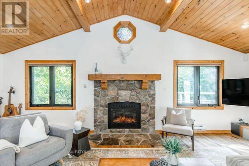 136 Hamlet Road, Blue Mountains, ON - Indoor Photo Showing Living Room With Fireplace