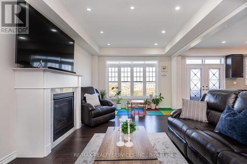 22 Wainwright Drive, Brampton, ON - Indoor Photo Showing Living Room With Fireplace