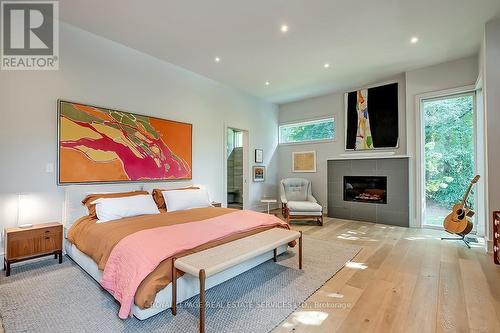 1250 Braeside Drive, Oakville, ON - Indoor Photo Showing Bedroom With Fireplace