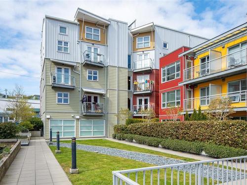 402-787 Tyee Rd, Victoria, BC - Outdoor With Balcony With Facade