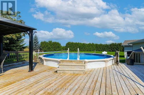 477 Four Points Road, Kawartha Lakes, ON - Outdoor With Above Ground Pool With Deck Patio Veranda