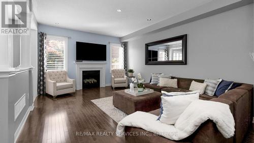 33 Midcrest Circle N, Brampton, ON - Indoor Photo Showing Living Room With Fireplace