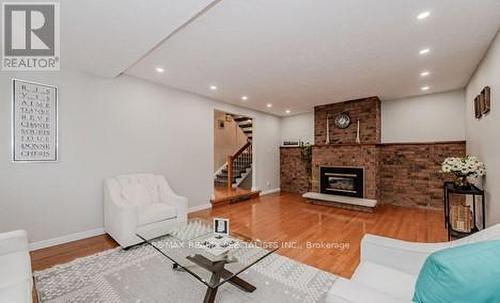 Upper - 250 Driftwood Drive, Kitchener, ON - Indoor Photo Showing Living Room With Fireplace