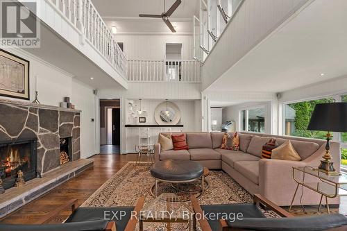 84 Hedge Road, Georgina, ON - Indoor Photo Showing Living Room With Fireplace