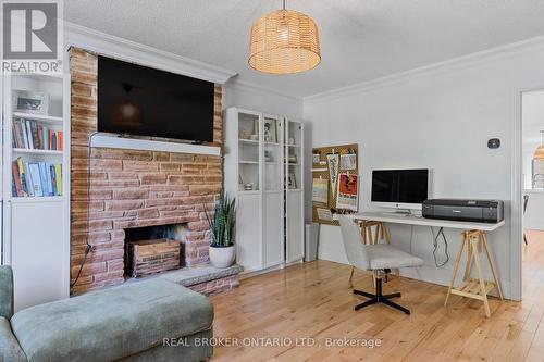 101 Queen Street, Barrie, ON - Indoor Photo Showing Office With Fireplace