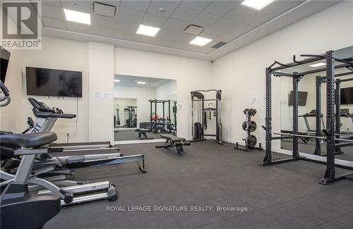 1602 - 104 Garment Street, Kitchener, ON - Indoor Photo Showing Gym Room