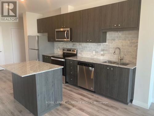 1602 - 104 Garment Street, Kitchener, ON - Indoor Photo Showing Kitchen With Double Sink With Upgraded Kitchen