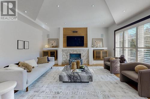 5 Pembury Avenue, Toronto, ON - Indoor Photo Showing Living Room With Fireplace