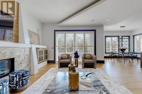 5 Pembury Avenue, Toronto, ON - Indoor Photo Showing Living Room With Fireplace