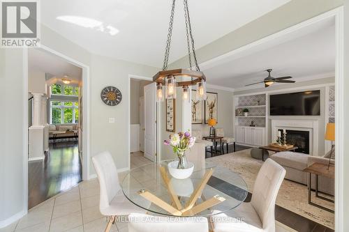 91 Eclipse Place, Oshawa, ON - Indoor Photo Showing Dining Room With Fireplace