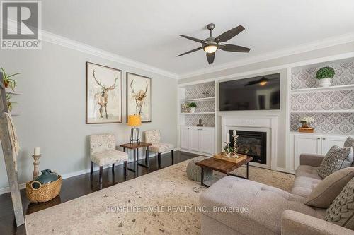 91 Eclipse Place, Oshawa, ON - Indoor Photo Showing Living Room With Fireplace